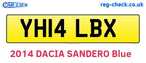 YH14LBX are the vehicle registration plates.
