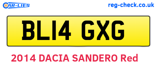 BL14GXG are the vehicle registration plates.