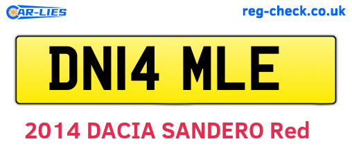 DN14MLE are the vehicle registration plates.