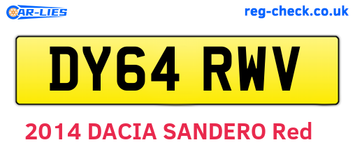 DY64RWV are the vehicle registration plates.