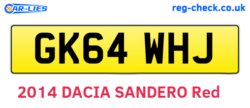 GK64WHJ are the vehicle registration plates.