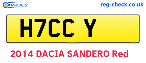 H7CCY are the vehicle registration plates.