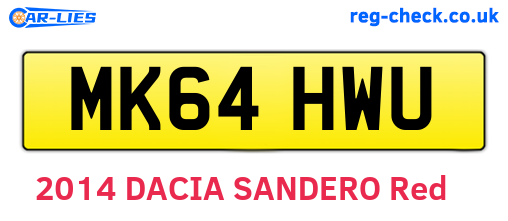 MK64HWU are the vehicle registration plates.