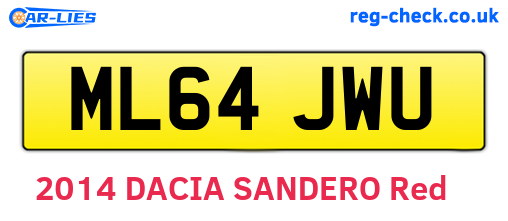 ML64JWU are the vehicle registration plates.