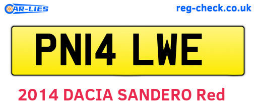 PN14LWE are the vehicle registration plates.