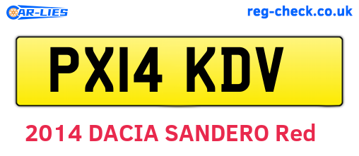 PX14KDV are the vehicle registration plates.