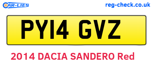 PY14GVZ are the vehicle registration plates.