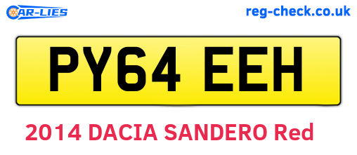 PY64EEH are the vehicle registration plates.