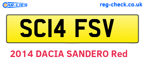 SC14FSV are the vehicle registration plates.
