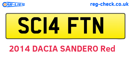 SC14FTN are the vehicle registration plates.