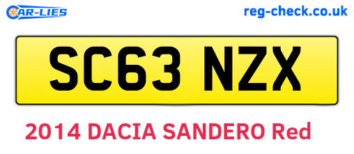 SC63NZX are the vehicle registration plates.