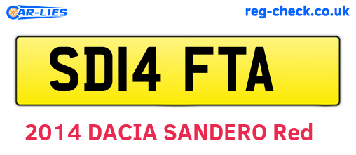 SD14FTA are the vehicle registration plates.