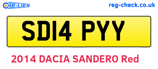 SD14PYY are the vehicle registration plates.