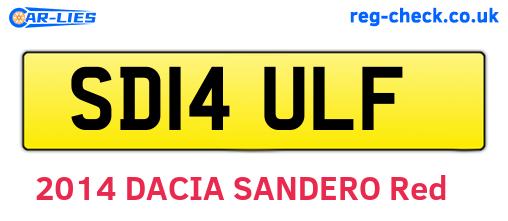 SD14ULF are the vehicle registration plates.