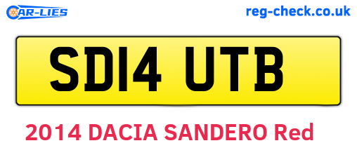 SD14UTB are the vehicle registration plates.