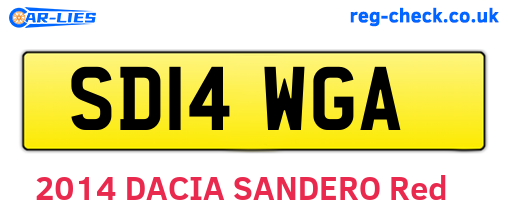 SD14WGA are the vehicle registration plates.