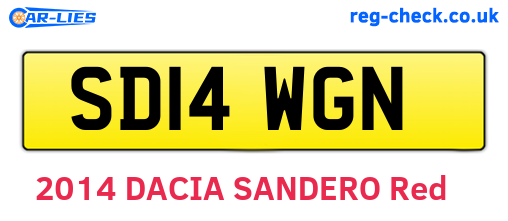 SD14WGN are the vehicle registration plates.