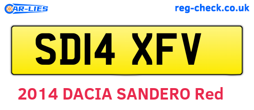 SD14XFV are the vehicle registration plates.