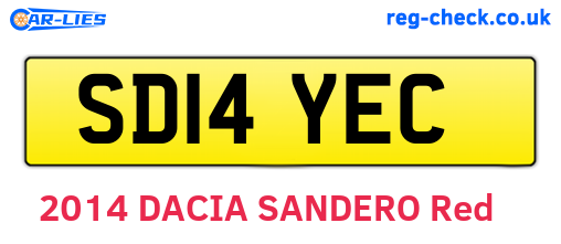 SD14YEC are the vehicle registration plates.