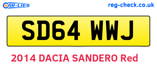 SD64WWJ are the vehicle registration plates.