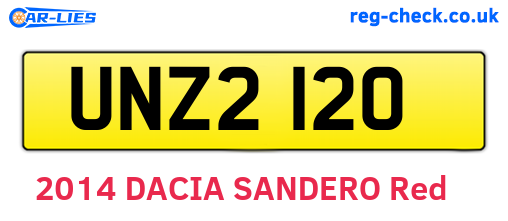UNZ2120 are the vehicle registration plates.