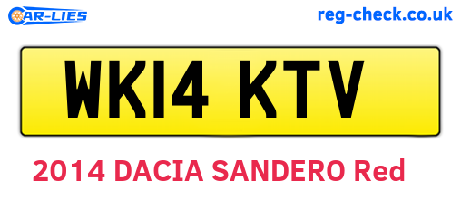 WK14KTV are the vehicle registration plates.