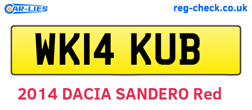 WK14KUB are the vehicle registration plates.