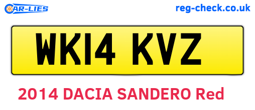 WK14KVZ are the vehicle registration plates.