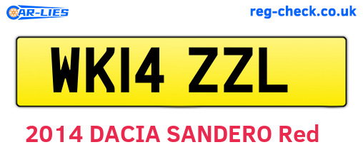 WK14ZZL are the vehicle registration plates.