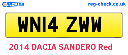 WN14ZWW are the vehicle registration plates.