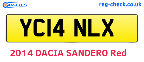 YC14NLX are the vehicle registration plates.