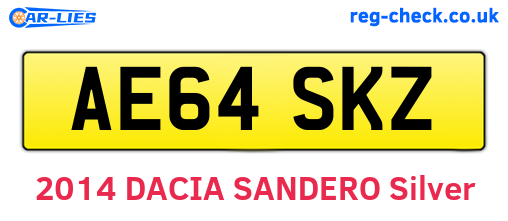 AE64SKZ are the vehicle registration plates.