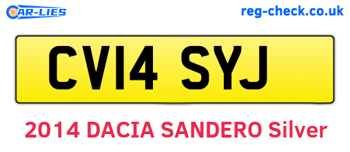 CV14SYJ are the vehicle registration plates.