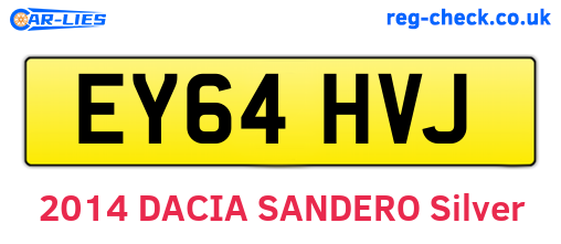 EY64HVJ are the vehicle registration plates.