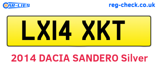 LX14XKT are the vehicle registration plates.