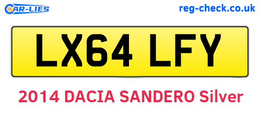 LX64LFY are the vehicle registration plates.