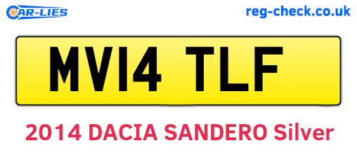 MV14TLF are the vehicle registration plates.