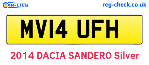 MV14UFH are the vehicle registration plates.