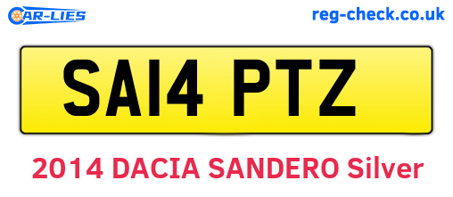 SA14PTZ are the vehicle registration plates.