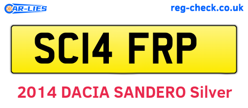 SC14FRP are the vehicle registration plates.