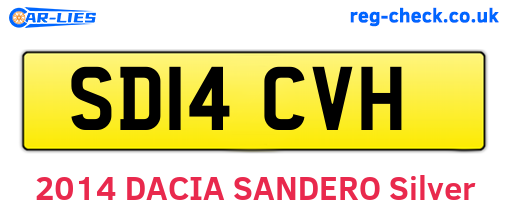 SD14CVH are the vehicle registration plates.