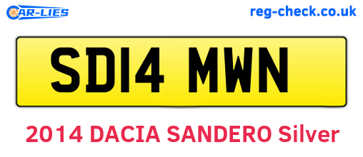 SD14MWN are the vehicle registration plates.