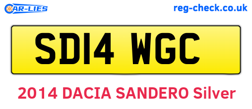 SD14WGC are the vehicle registration plates.