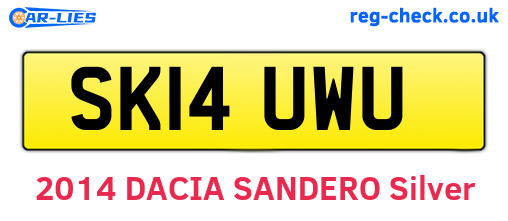 SK14UWU are the vehicle registration plates.