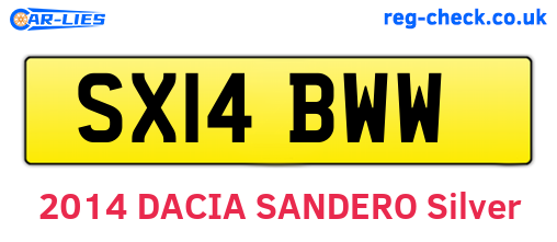 SX14BWW are the vehicle registration plates.