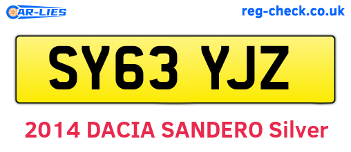 SY63YJZ are the vehicle registration plates.