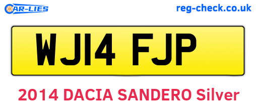 WJ14FJP are the vehicle registration plates.