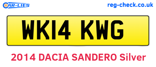 WK14KWG are the vehicle registration plates.