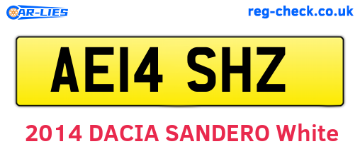 AE14SHZ are the vehicle registration plates.