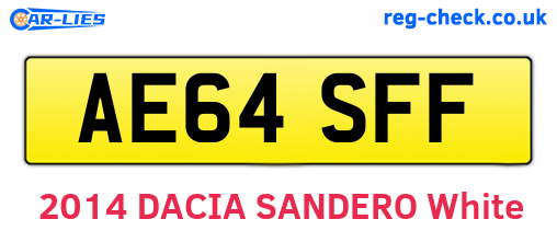 AE64SFF are the vehicle registration plates.